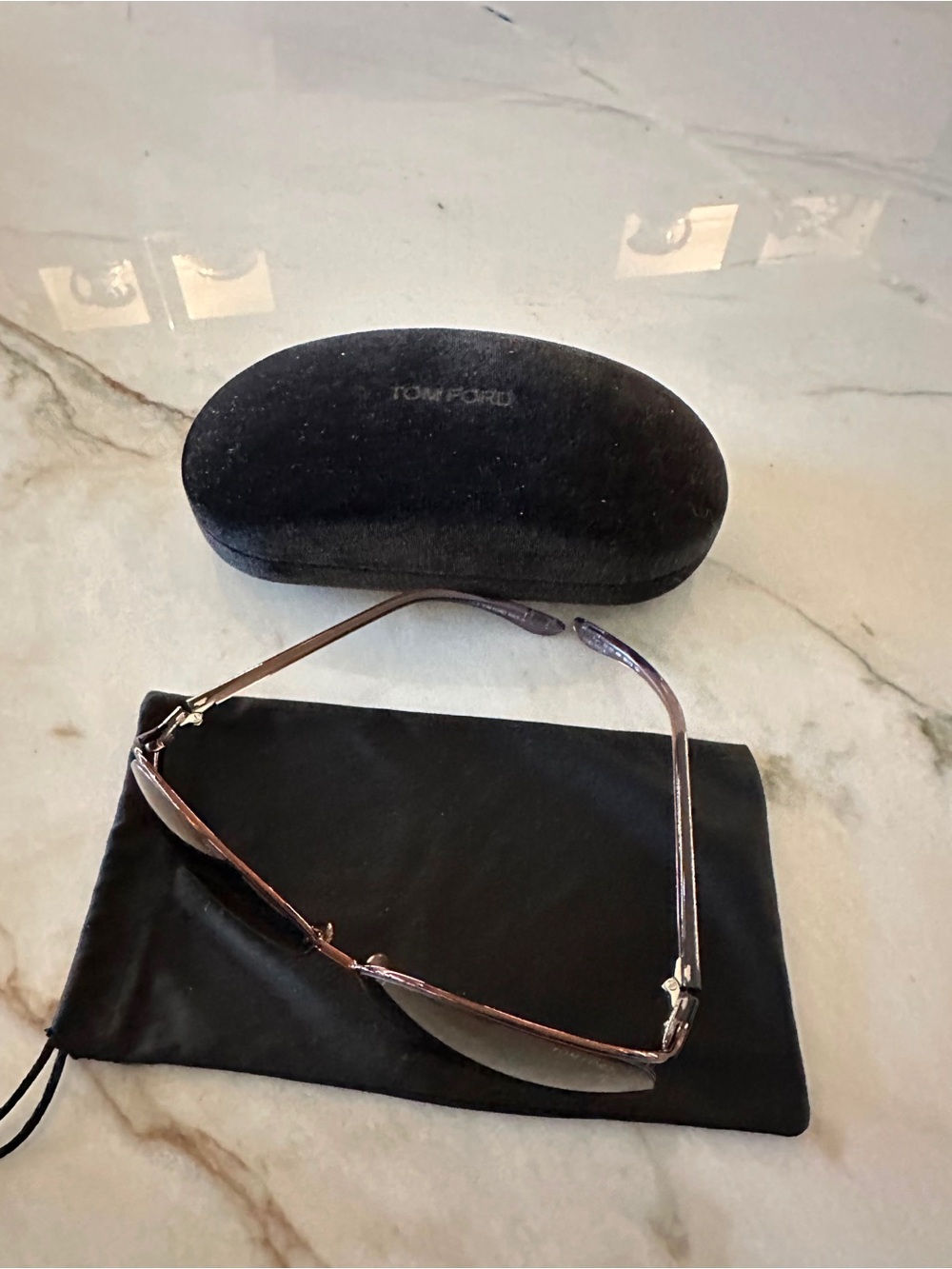 Tom Ford Brown Metal Frame Sunglasses with Brown Lenses - Picture 4 of 4